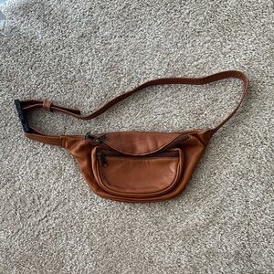 Brown Leather Waist Bag/fanny pack